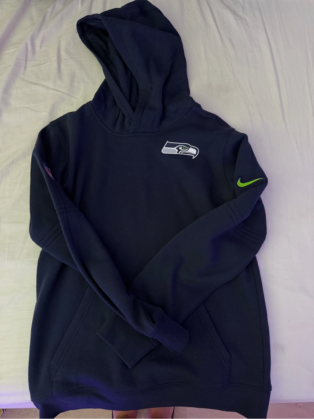 Kids Nike Seattle Seahawks Navy Pullover Hoodie